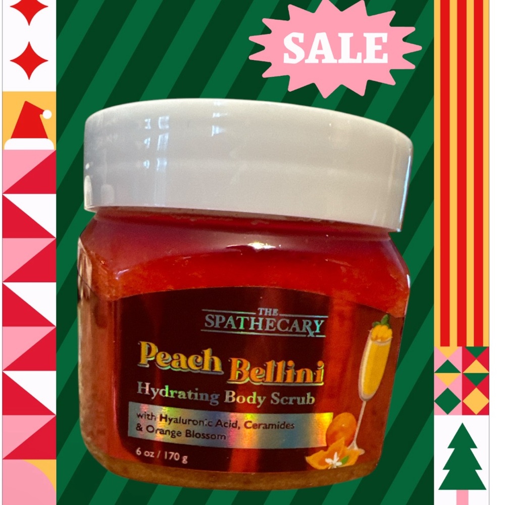 Body scrub Peach  Bellini with hyaluronic acid